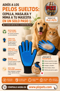 Guante cepillo quita pelos para mascotas