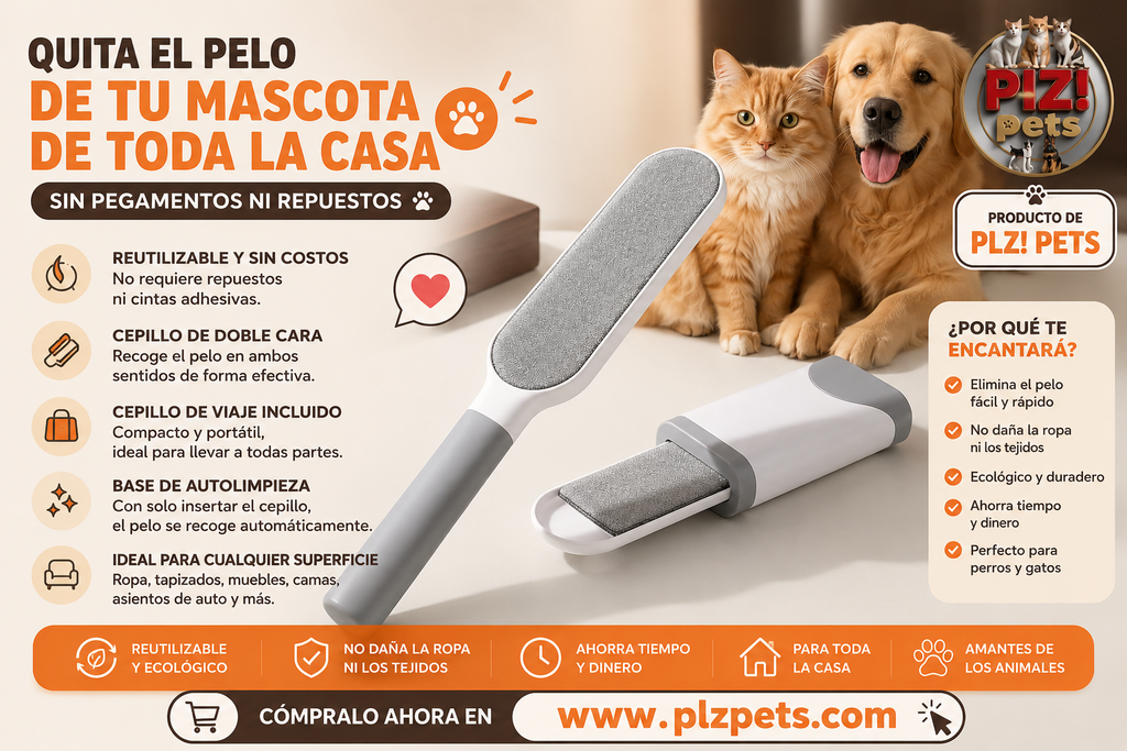 Cepillo removedor de pelo para mascotas