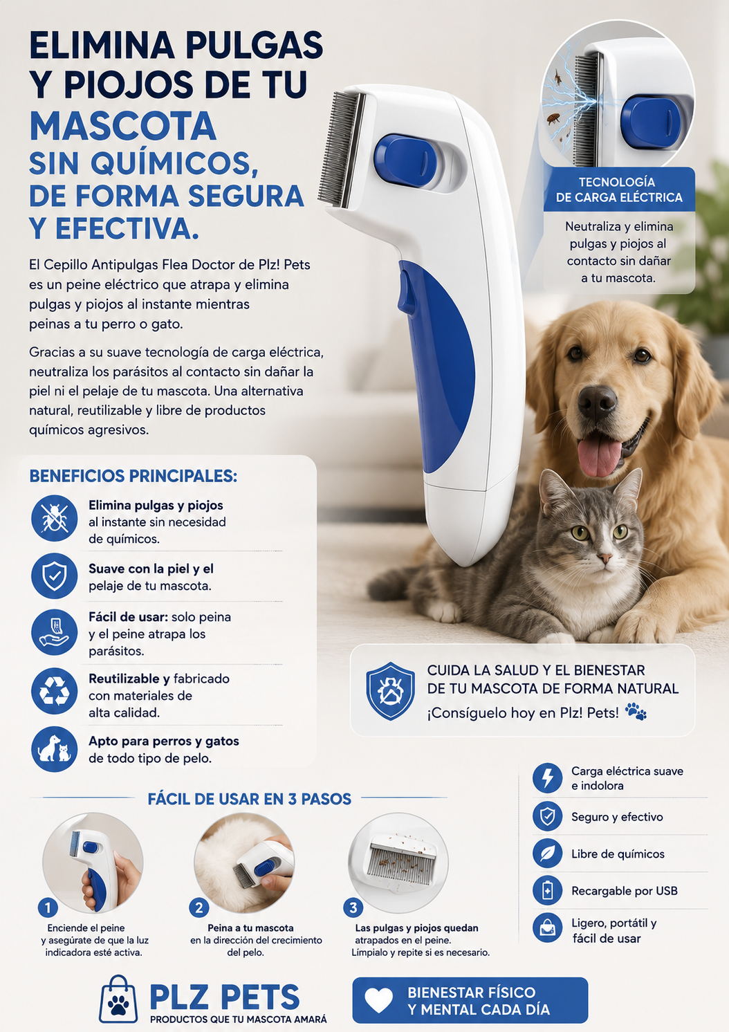 Cepillo antipulgas Flea Doctor