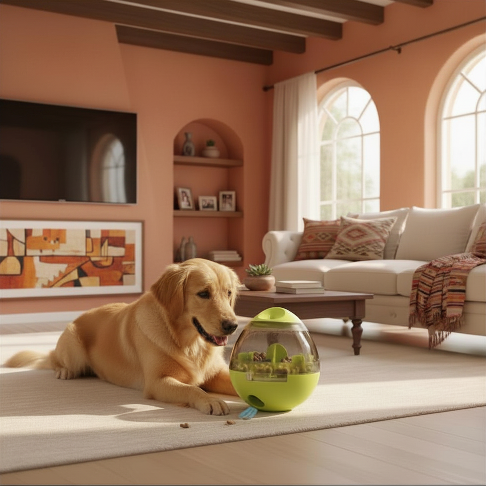 Huevo dispensador de comida para perros