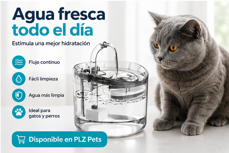 Fuente de agua para mascotas 1.6 L