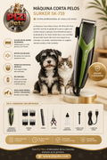 Máquina corta pelo para perros Surker SK-719 — Inalámbrica