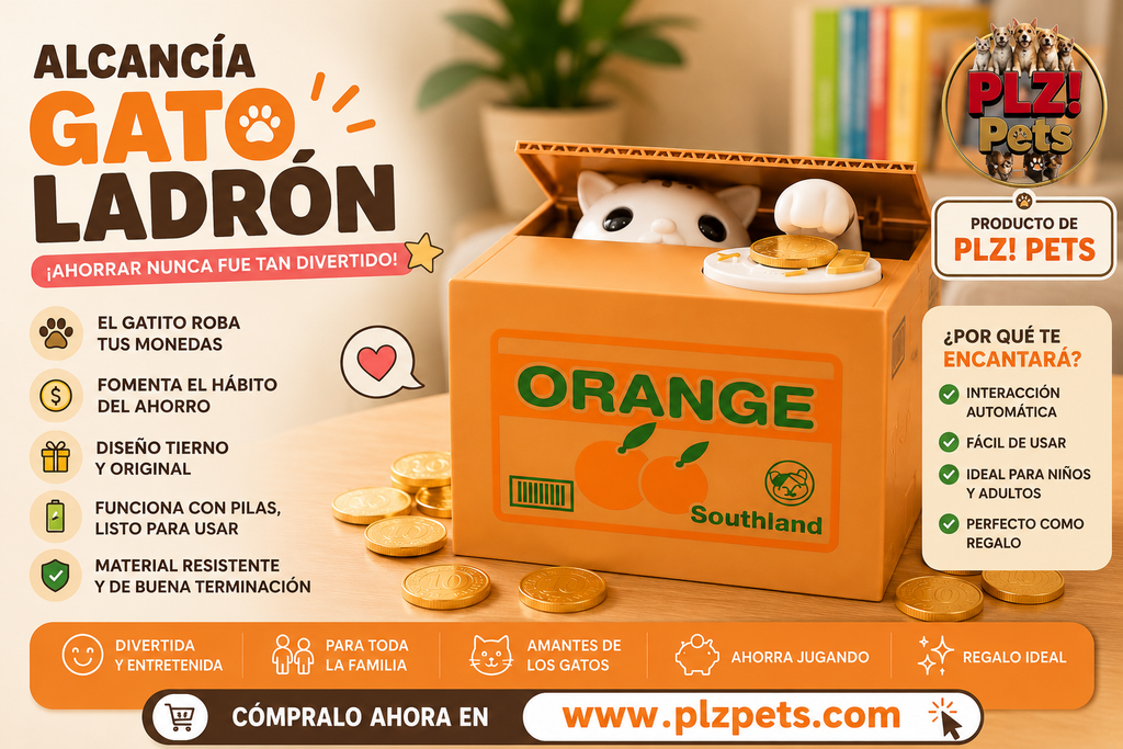 Alcancía de gato ladrón